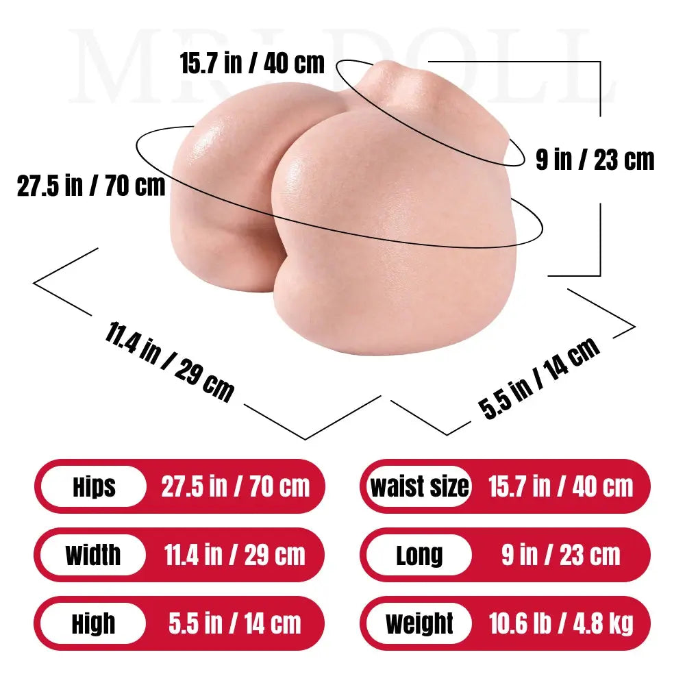 Mini Luna:4.8kg Soft Realistic Buttock Small Sex Doll MRLDOLL