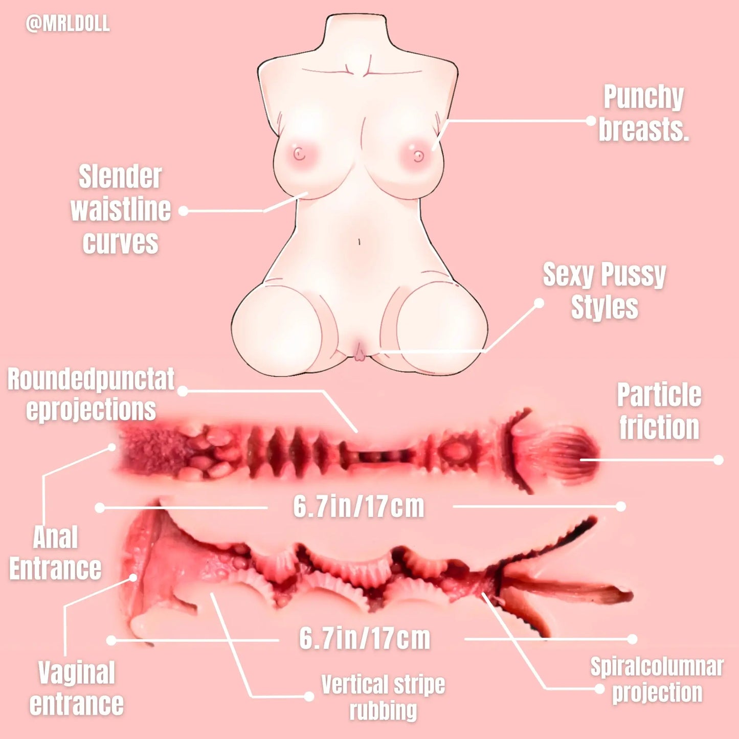 Melissa:18KG Ultra Realistic Torso Sex Doll MRLDOLL